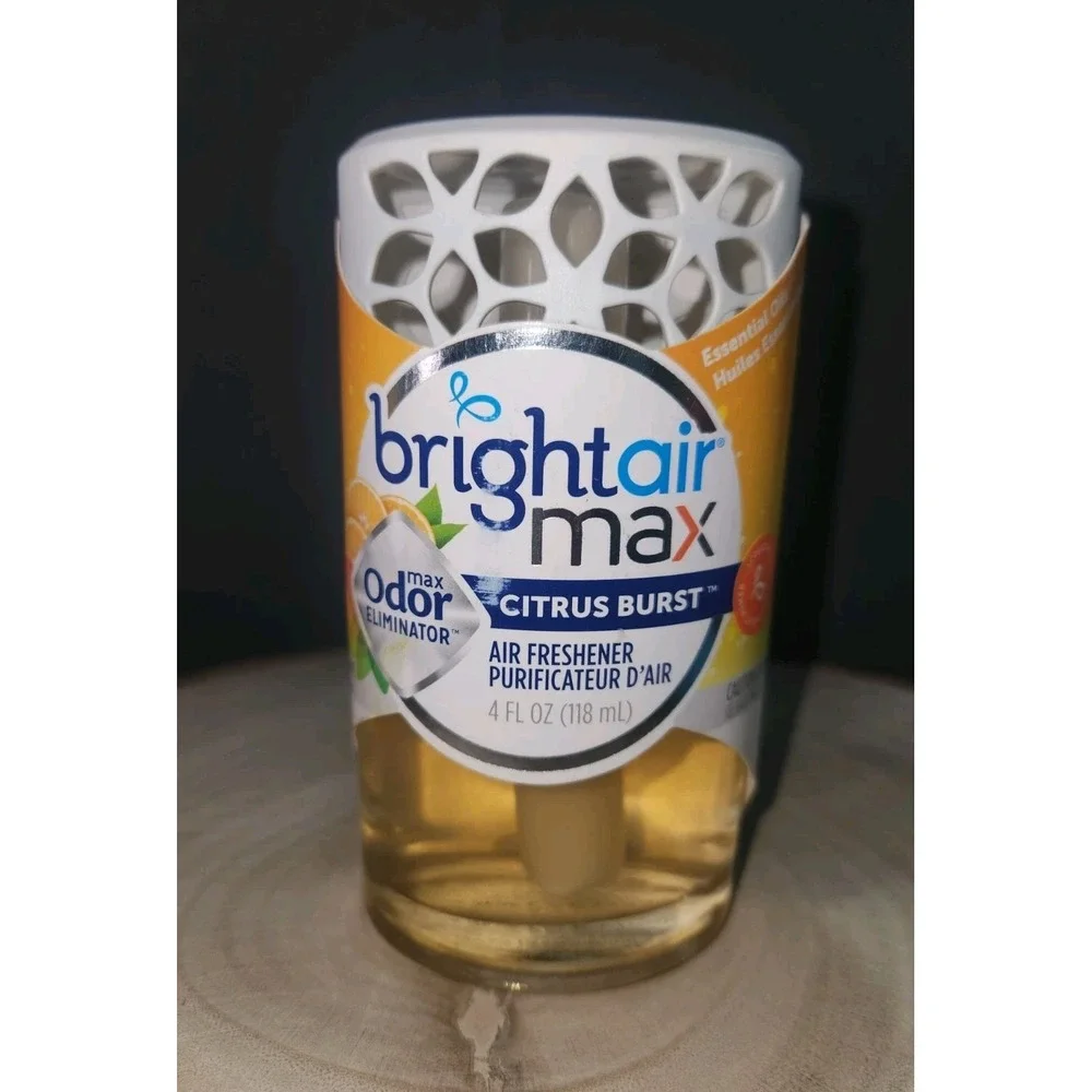 Bright Air~ Max Scented Oil Air Freshener Odor Eliminator~ CIRUS BURST 4 Oz.